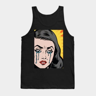 pop art crying girl Tank Top